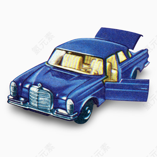 梅塞德斯出现与开放引导1960年s-matchbox-cars-icons