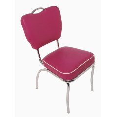 紫红色靠背椅