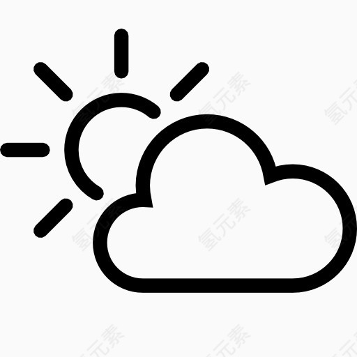 partly cloudy day icon