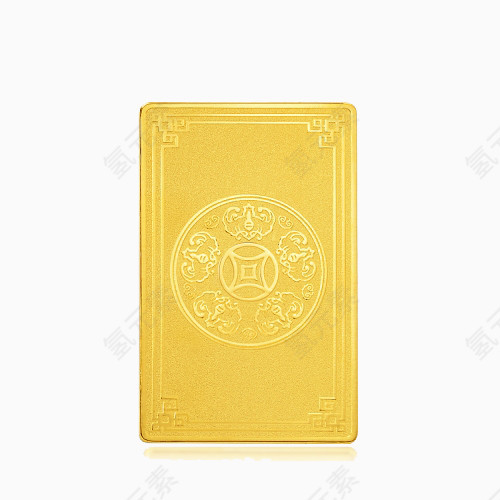 周生生投资金片Au999.9黄金禄字金片(金条)50克88393D50二