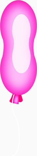 卡通粉色葫芦形气球