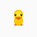 鸭动物鸟推特黄色的cutecritters