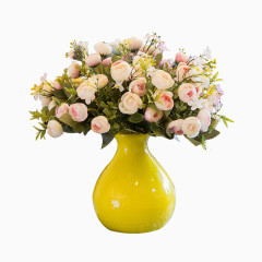 靓丽黄色花瓶