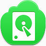 硬磁盘free-green-cloud-icons