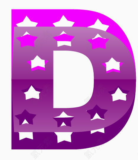 折叠镂空字母D