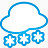 天气雪超级单蓝图标