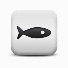 不光滑的白色的广场图标动物动物鱼Animals-icons