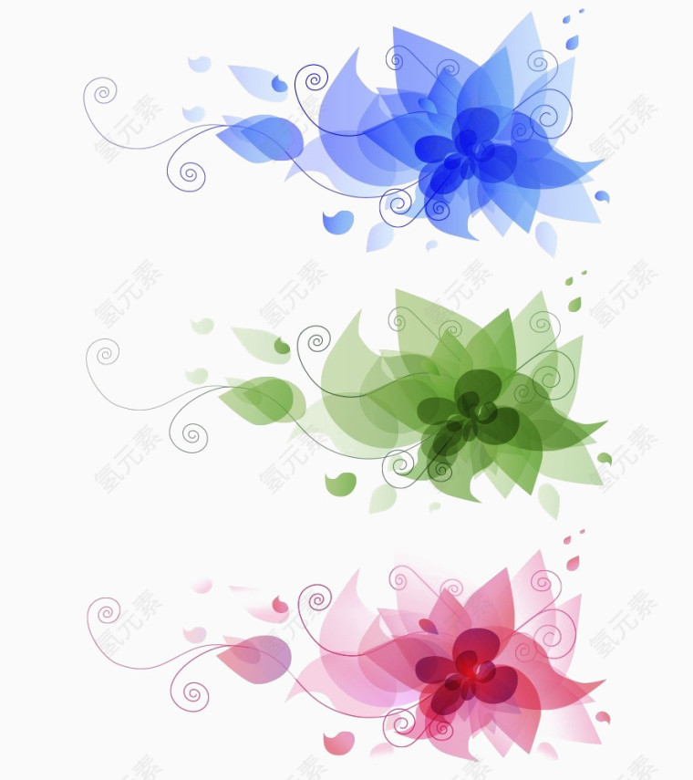 彩色花朵效果图