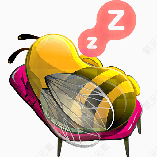 睡觉的小蜜蜂