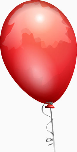 红色漂浮的气球