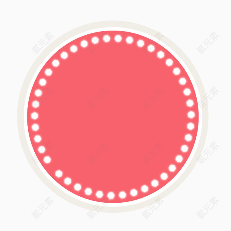粉色圆圈海报装饰素材