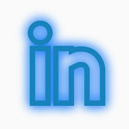 LinkedIn媒体霓虹灯集社会霓虹灯社会图标集