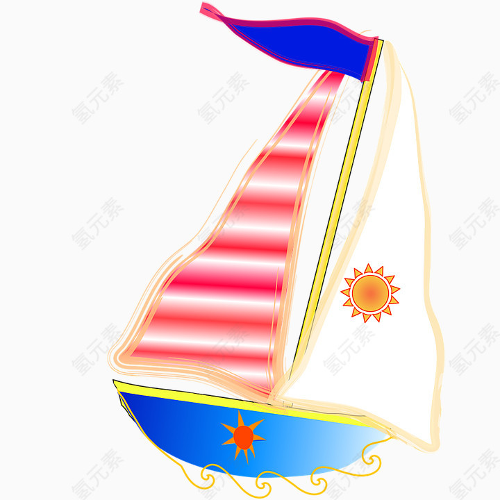 彩色帆船