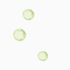 绿色的透明泡泡