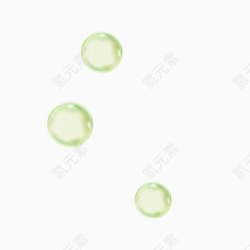 绿色的透明泡泡