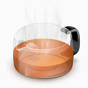 玻璃茶壶红色图标