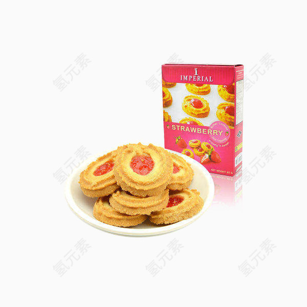 泰国帝皇牌草莓果酱味奶油曲奇饼干