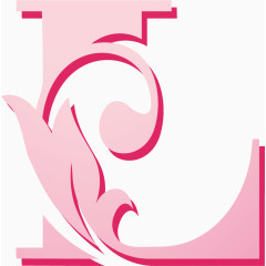 粉色创意字母L