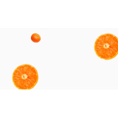 手绘小橙子漂浮
