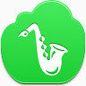 萨克斯风free-green-cloud-icons