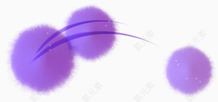 柔和的紫色毛绒团