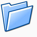 打开文件夹蓝色软通用文件夹