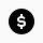 硬币美元简单的黑色iphonemini图标