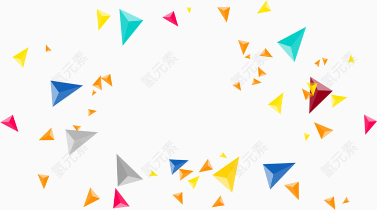 网页漂浮装饰三角