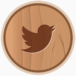 推特Wooden-social-media-icons