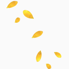 黄色树叶漂浮素材
