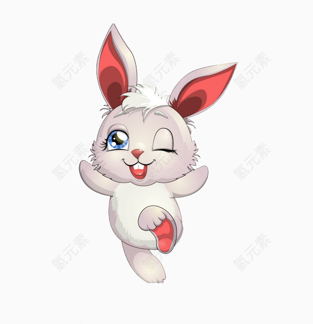 卡通手绘可爱的兔子