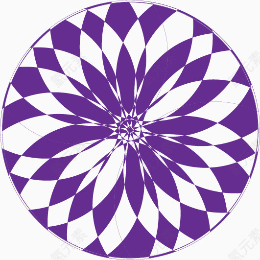 紫色几何花纹圆型