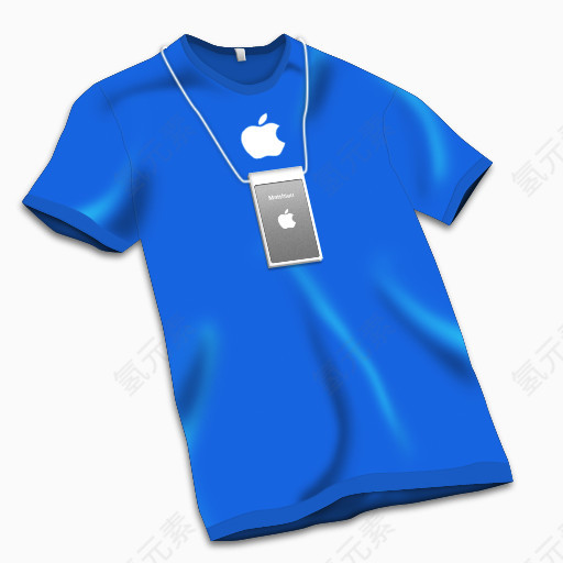 衬衫蓝色苹果商店的歌剧图标
