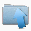 文件夹蓝色上传提升提升增加起来上升面对面