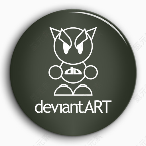 黑色deviantart徽章