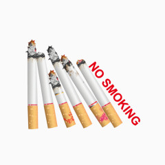 矢量吸烟公益广告元素