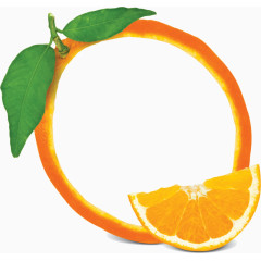 水果手绘橙子皮