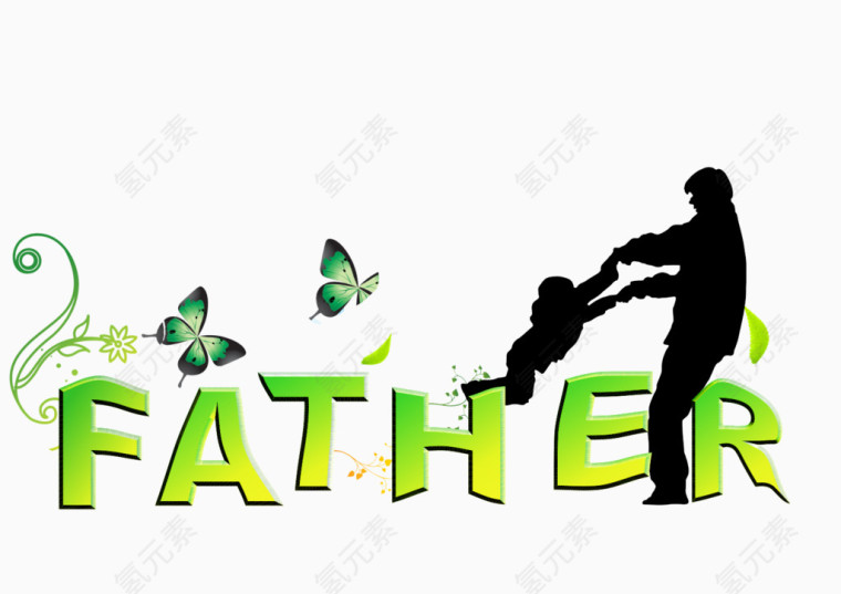 father绿色文字