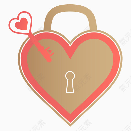 心形锁和钥匙