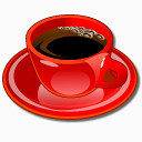 咖啡杯红食品咖啡休息