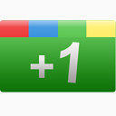 矩形谷歌+一个绿色Google-Plus-icons