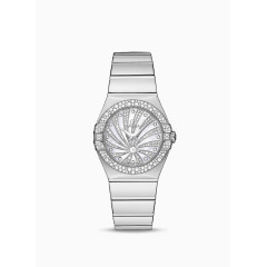欧米茄腕表手表银色镶钻女表