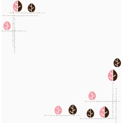 简约树叶边框