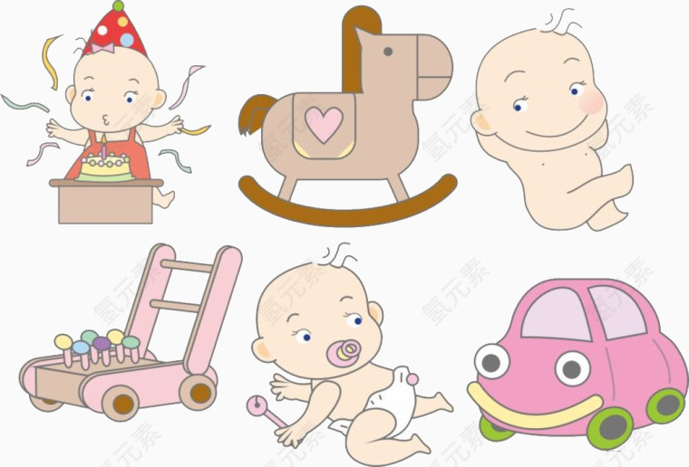卡通手绘婴儿玩具