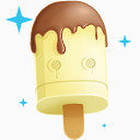佛手瓜或其果实乳白色的冰奶油冰淇淋Ice-cream-icons