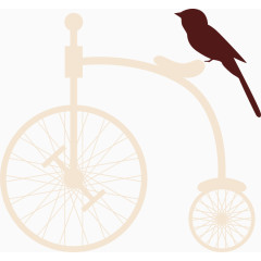 小鸟骑自行车简易画卡通手绘