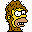 Misc Episodes Bigfoot Homer in paper Icon