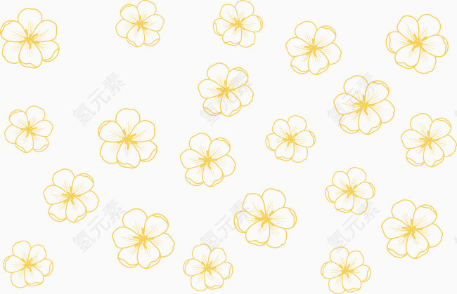 黄色小花纹理