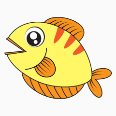 卡通简笔海洋动物小鱼