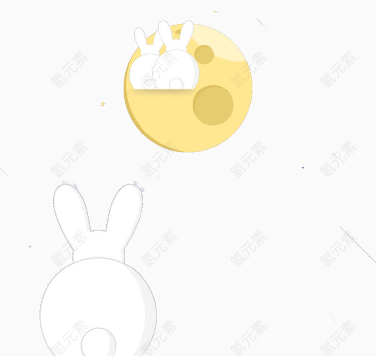 独自赏月的单身兔子